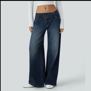 HALARA medium Regular length PaintBlue  wide leg Jeans